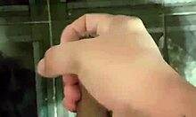 amateur guy jerks off at night and cums hard