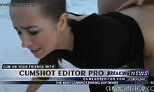 Любительница брюнетка глубоко нафарширована в горячую жопу