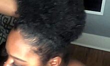 BBW slut sucking big black cock in POV 😈