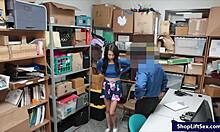 Shoplifter teen caught and fucked in shop POV