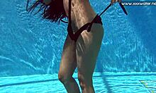 small tits latina babe andreina de luxe gets tight pussy explored underwater