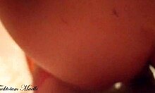 pov camgirl gets banged hard by friend after live show, leading to insane orgasm with pussy licking, eye rolling, and huge cumshot on belly