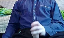 Look at this cute teen boy's cumshot on clothes for pleasure!