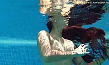 small tits latina babe andreina de luxe gets tight pussy explored underwater