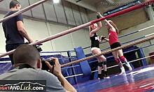 smalltits lesbos wrestle then lick pussy 😍