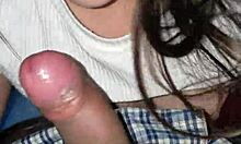 Chicana sucks monster cock deepthroat