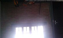 Brunette teen bent over in homemade doggystyle position