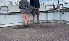 Gorgeous Fat Milf Assists in Public Pissing on Parking Lot