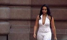 morena gata shows tits ass pussy outdoors on santos streets and pier 😍