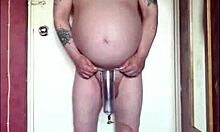 Shy bisexual amateur strips naked for gay humiliation, craving the homemade watch from all of you