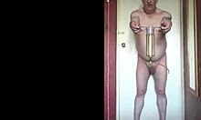 Shy bisexual amateur strips naked for gay humiliation, craving the homemade watch from all of you