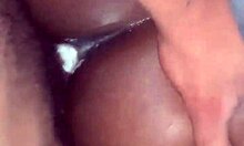 darkskin cutie gets super wett