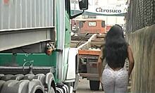 morena gata shows tits ass pussy outdoors on santos streets and pier 😍