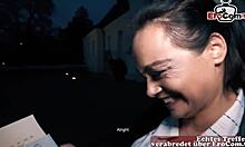 wow, german milf with big tits picked up for real fuck date casting!