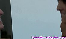 Teen Lesbian Fingered in Ass at Party