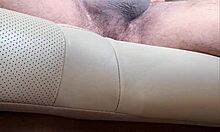 Petite Beauty Swallows Cum in Back Seat After Intense Orgasm