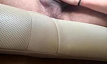 Petite Beauty Swallows Cum in Back Seat After Intense Orgasm