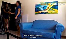 The skinny Nigerian model performs deepthroat and riding in POV casting