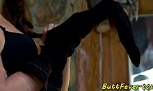 stockings babe gets anally fucked in her gaping ass by amateurs in a deepthroat group scene