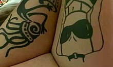 Redhead performs footjob with finger licking