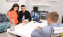 Hunt4k Tiny 18+ Brunette Rammed for Boyfriend's New Car