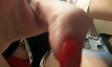 brunette pussy getting hard fucked in kitchen, cum inside?