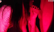 young cutie deepthroats neighbor's big cock and swallows cum