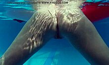 Underwater Hungarian teen 18+ Kittina Clairette dives deep