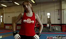 sexy lesbian amateurs in wrestling match
