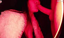 young cutie deepthroats neighbor's big cock and swallows cum