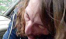 I'm giving my buddy a morning blowjob in the car