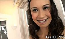 cute teen sucking pornstar blowjob close-up