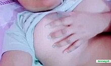 Hot Indian girl caught masturbating and fingering in room at night