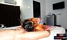 Cute Asian Amateur Caught Deepthroating Monster Cock During Massage Fuck