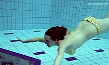 Redhead Teen Lada Reveals Little Tits Underwater Naked