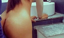 the schoolgirl gets fucked in the bathroom by her partner