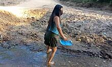 Beautiful Slut Discovered In Countryside, Walk Turns To River Adventure, Culminating In Cabin Sex