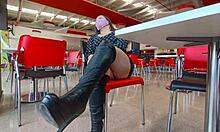 latina wife seduces strangers in shopping mall