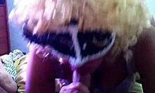 masked blowjob from girlfriend in spanish amateur video