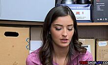 young shoplifter teen gets busted by hung mall cop