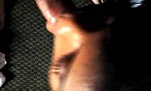 Ebony babe enjoys blowjob and gagging