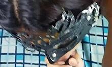 I catch Yuleiny masturbating, record her secretly, then fuck her hard in doggystyle.