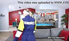 runner pussies stacked and fucked in sporty foursome