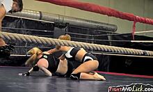 Hey, wanna see naughty lesbians wrestle hard?