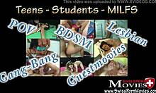 Hot Neighbor Lexxy Fucks Two Guys!