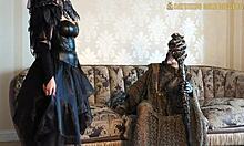 Scary Demon Performs Painful Anal on Half-Indian Teen 18+ During Halloween Night in Creepy Costume