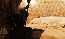 Scary Demon Performs Painful Anal on Half-Indian Teen 18+ During Halloween Night in Creepy Costume