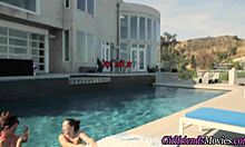 Watch These Bikini Babes Lick Each Other's Pussies in the Pool POV!