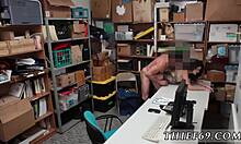 curly teen's first hardcore time caught on cctv camera 😏