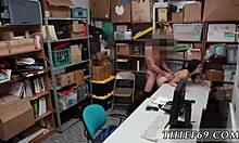 curly teen's first hardcore time caught on cctv camera 😏